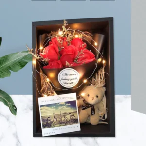 กุหลาบวันวาเลนไทน์ ของขวัญวันวาเลนไทน์ มีการ์ดพร้อมกล่อง พร้อมถุง